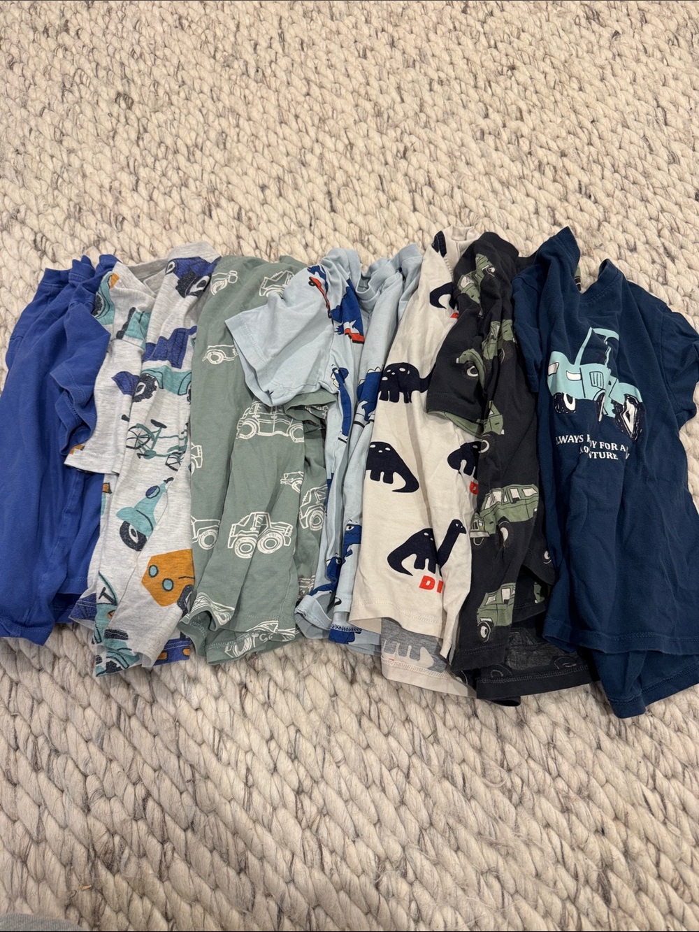 H&M Boys Multi Blue & Green Vehicle Graphic Tee Lot